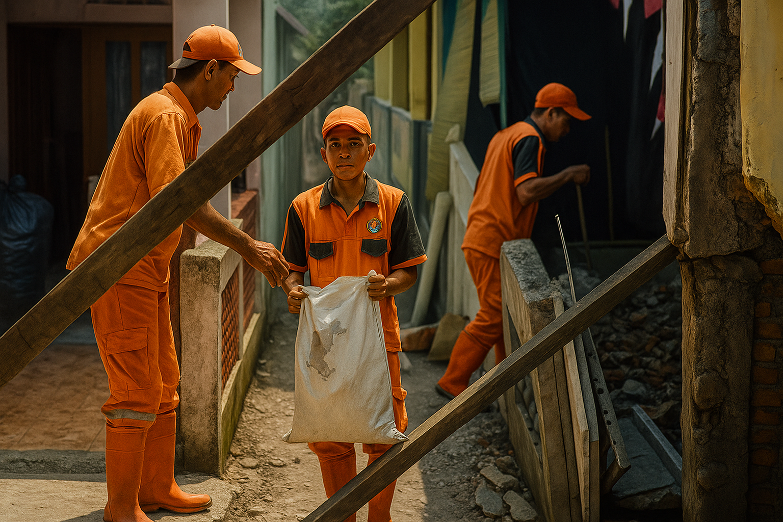 Pondasi Tergerus Debit Saluran Air, Tiga Rumah di Makasar Jaktim Ambruk